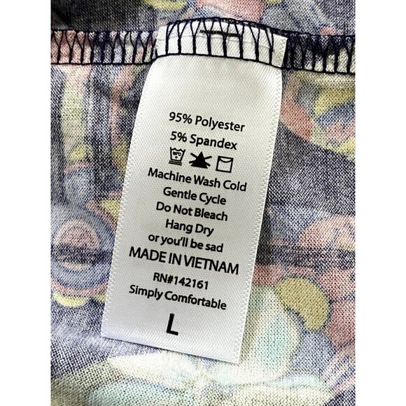 NWT | Lula Roe | Black Printed T-Shirt Dress | Size: Large - Picture 5 of 8